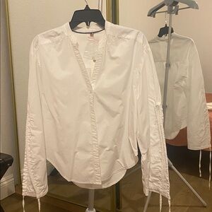 Anthropologie White cotton Blouse
